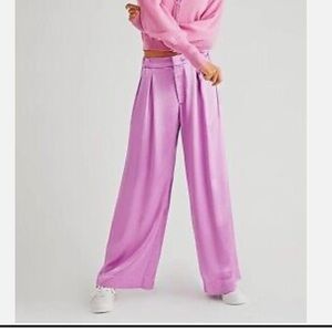 Chic Pink Satin Lounge Set